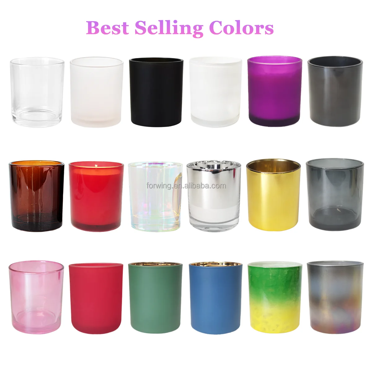 12OZ custom 3 wick soy wax vessel matte black empty candle jars glass frosted white glass candle jars for candle making manufacture