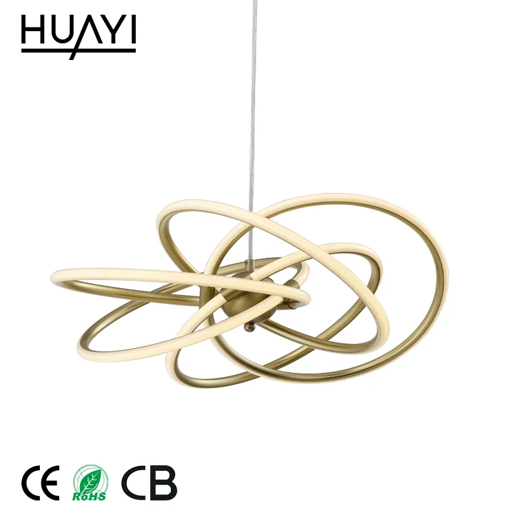 HUAYI European Style Creative Beautiful Modern Bronze Finishing LED Ceiling Lamp