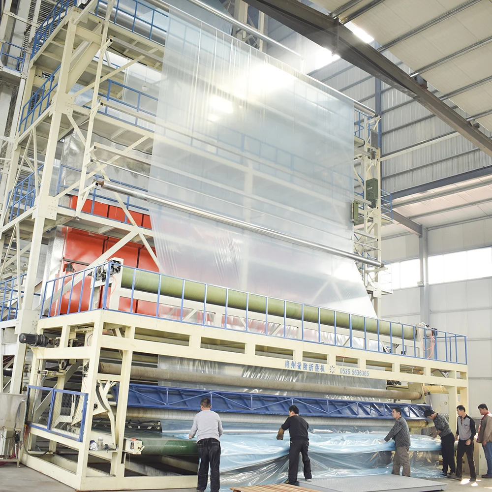 3 layer 12 meter PE LDPE LLDPE greenhouse blown film machine extruder greenhouse agricultural plastic film for vegetable