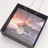 Necklace with box -Steel color