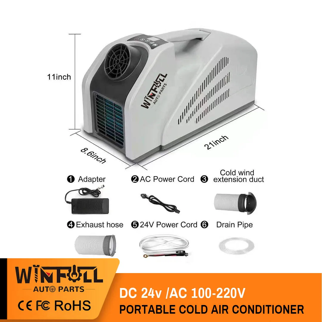 Dc 12v 24v Mini Portable Air Conditioner Cooler Camping For Tent Rv