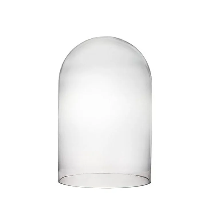 Glass Cloche Bell Jar Dome with Bamboo wood Tray DIY Decorative centerpiece tabletop Glass Cloche Bell Jar Dome for sale supplier