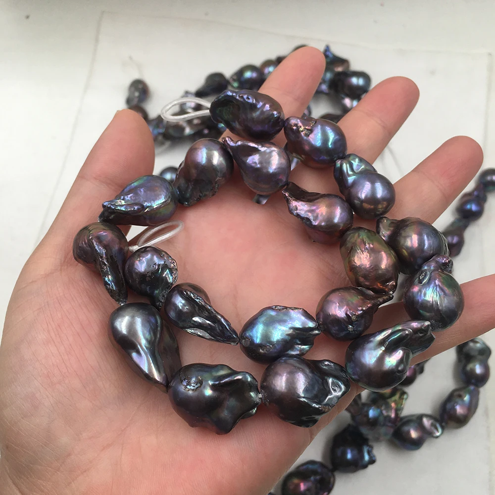 Freshwater Black Keshi Pearl Silver Color Plated Pave Insect Stud NATURAL FRESHWATER STUD PEARL EARRINGS