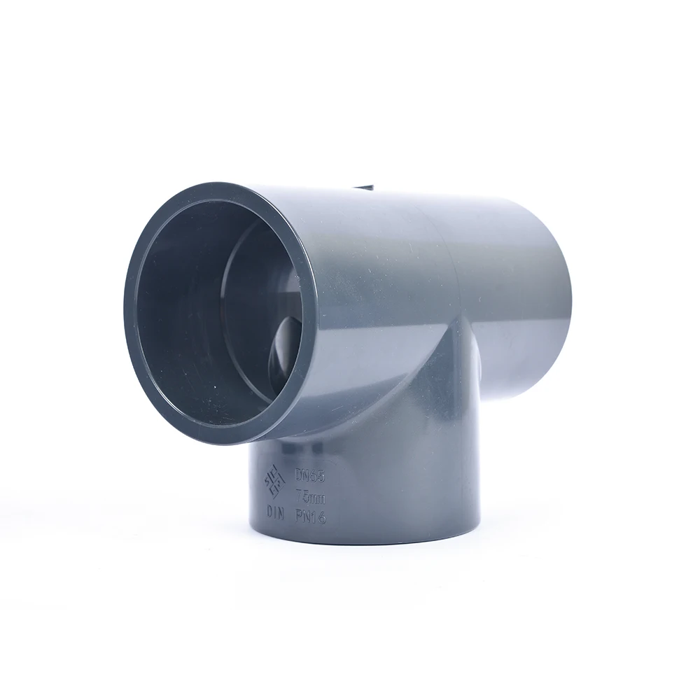 Water pipe fitting UPVC T-shaped three-way joint tee PVC-U industry Tee UPVC Plastic Equal TeeUPVC PIPE UPVC VALVE UPVC PIPE FITTING