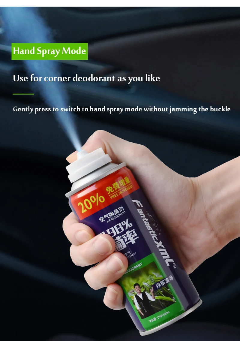 Meistverkaufter Auto-innenraum-lufterfrischer Auto-spray Duftbombe 180ml Langanhaltender Geruchsentferner