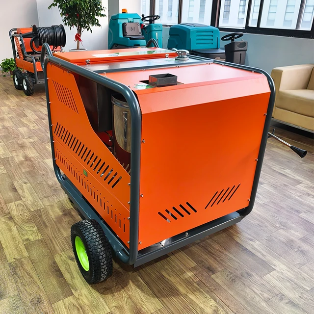 15LPM/350bar Industrial Mobile Cleaning Machine, Fuel Heating, Hot Water for Powerful Decontamination
