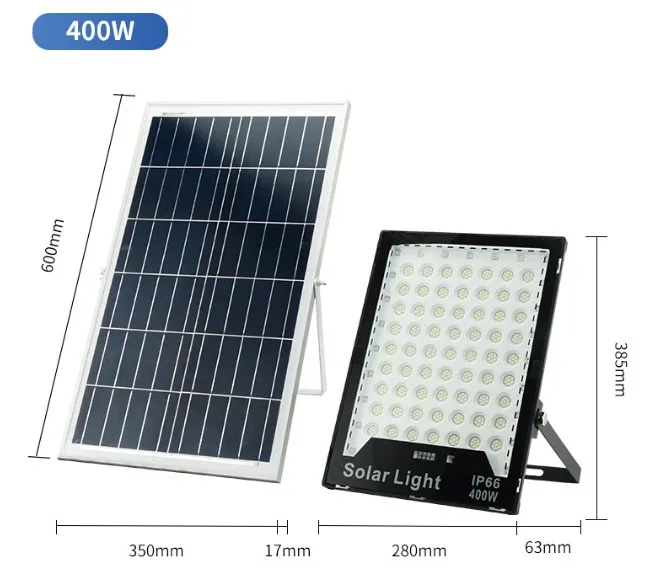 100W 200W 300W Solar Power RGB LED Light With Remote Control