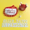 Red glitter set [1 number sticker]