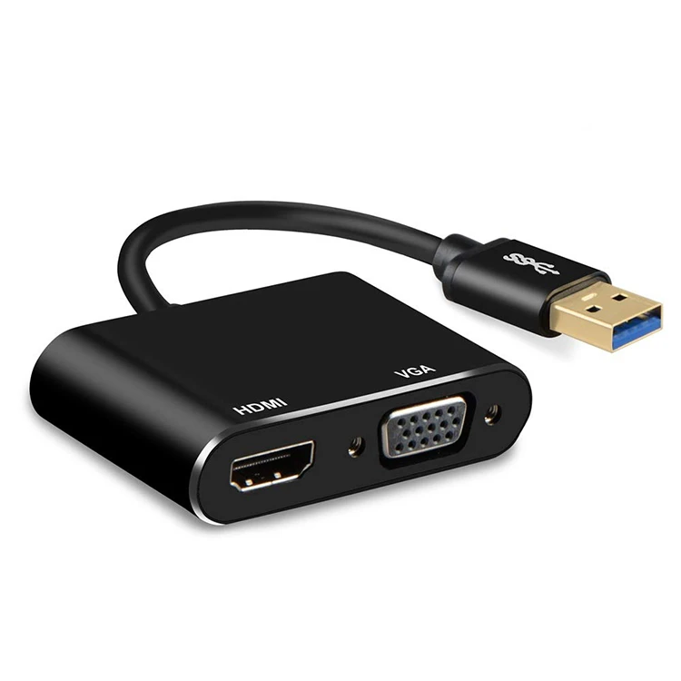 USB 3.0 to 1080P VGA External Graphic Card Video Converter Adapter Compatible with Win7/8/10 USB 3.0 to VGA Adapter Cable