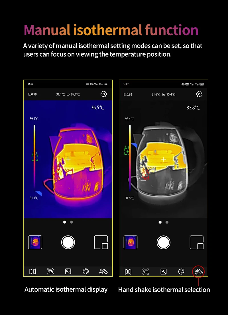 Unit Thermal Imager For Phone Uti256m Pcb Electronic Temperature Floor