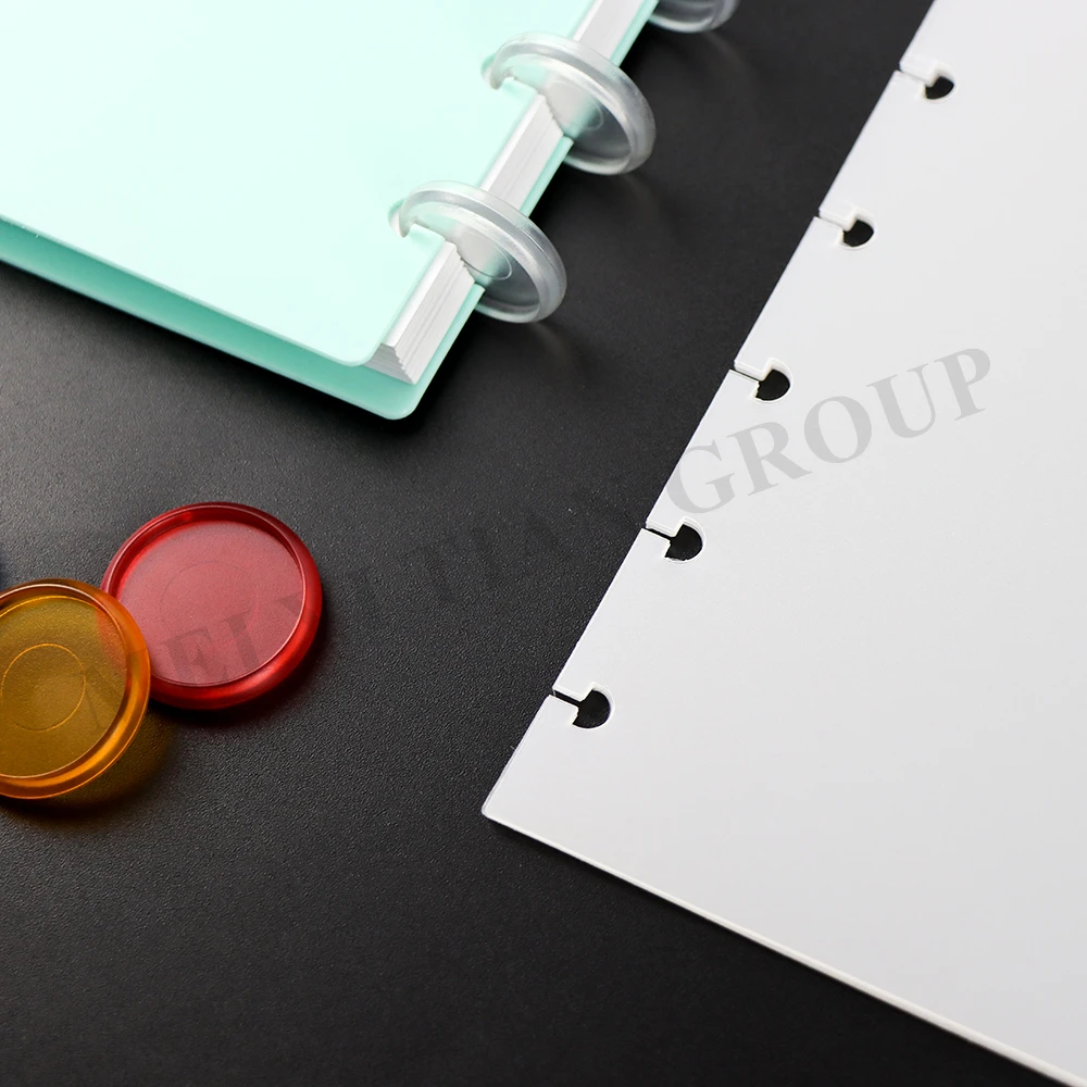 Modubooq 6 Colored Tab Dividers For Discbound Notebooks - A5 Size With To-Do, Notes, Ideas Labels
