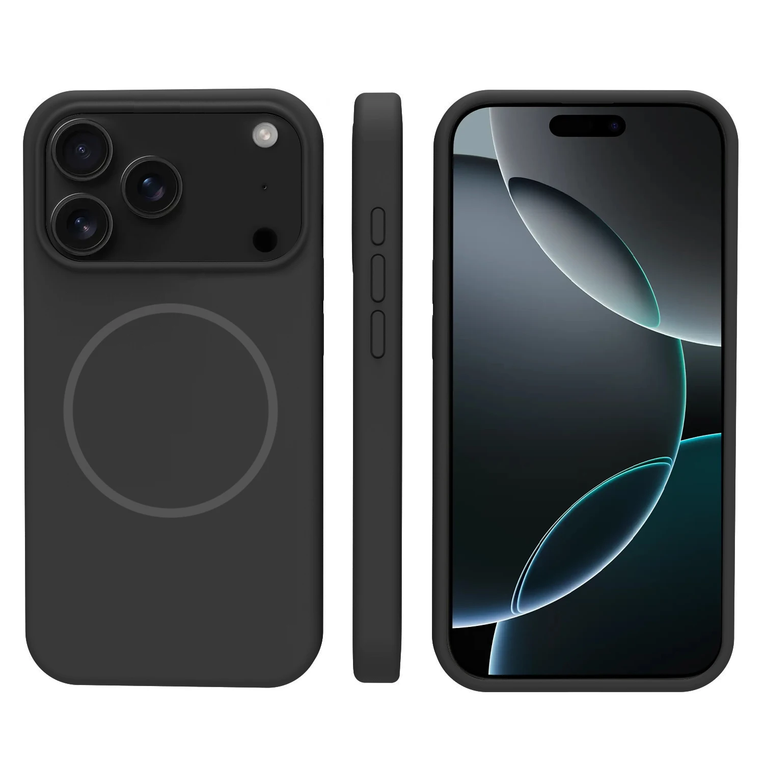 Liquid Silicone  With Micro Fiber Magnetic Mobile Phone Shell Case for iPhone 17 Pro Max Mobile Phone Fundas for iPhone 17 Air