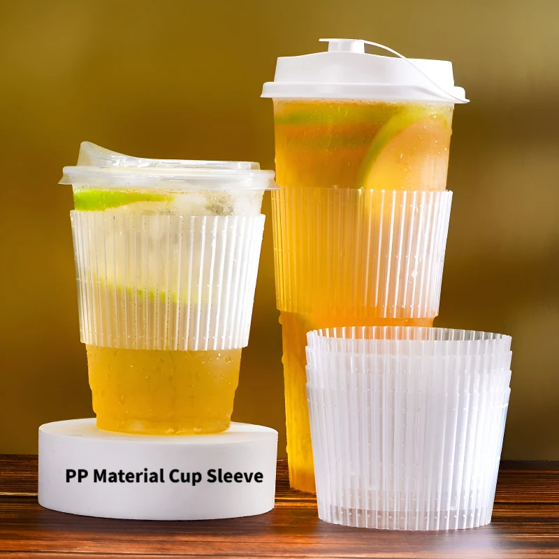 High Quality Disposable Clear Heat Resistant Plastic Cup Holder Sleeve Injection Molded PP Material