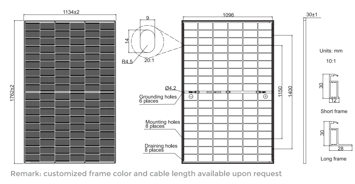 JA 435W 440w 445w 450w 455w N Type Bifacial Double Glass Full Black ...