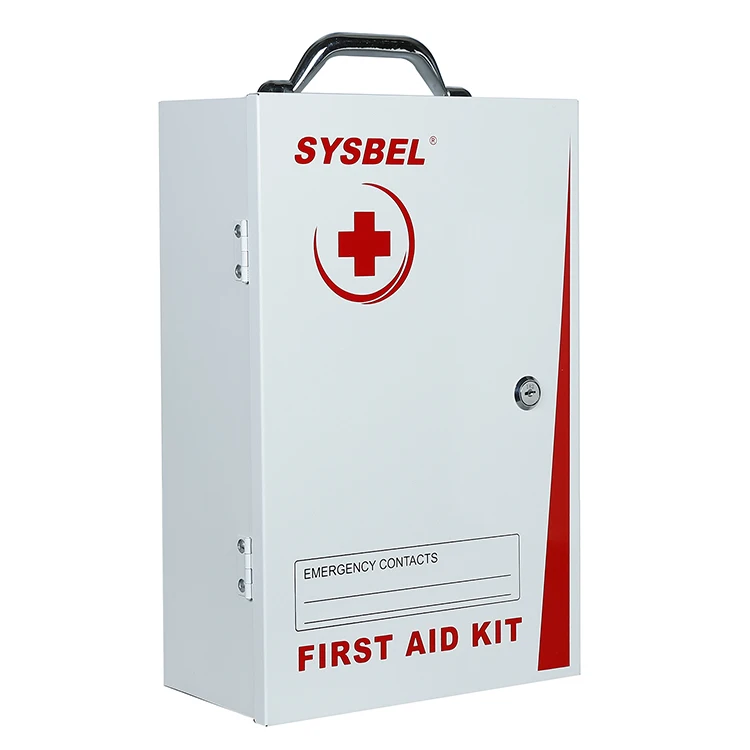 SYSBEL Laboratory Home Office Medical Portable Steel First Aid Box ...