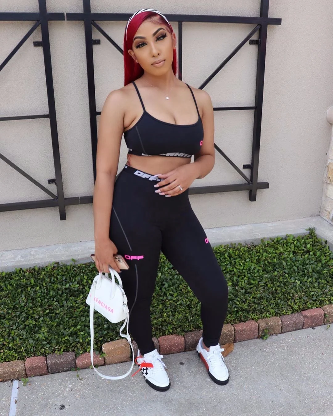 two striped leggings