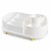 Caja de almacenamiento giratoria de escritorio blanca