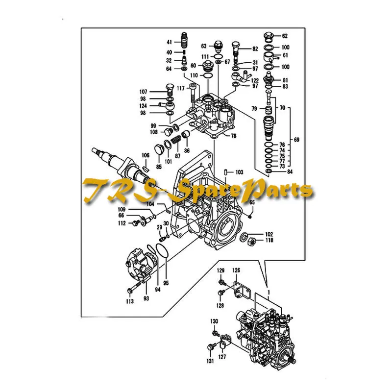 ヤンマーエンジン4TNV94 4TNV94L 4TNV98用燃料噴射ポンプ 729906-51370