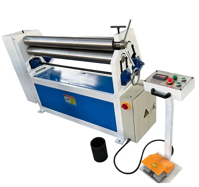 Manual 3 Roller Bending Rolling Machine Stainless Steel Sheet Metal Plate Processing Good Price New Condition Motor Core