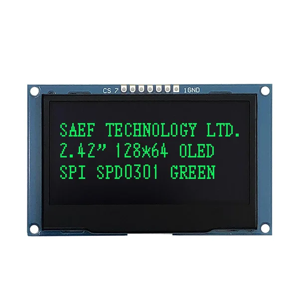 2.42 Inch OLED Display - 128x64 Dots, Full Color, Low Power