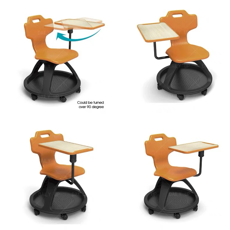 High School Chair with Moving Casters Study Chair high school furniture classroom chairs