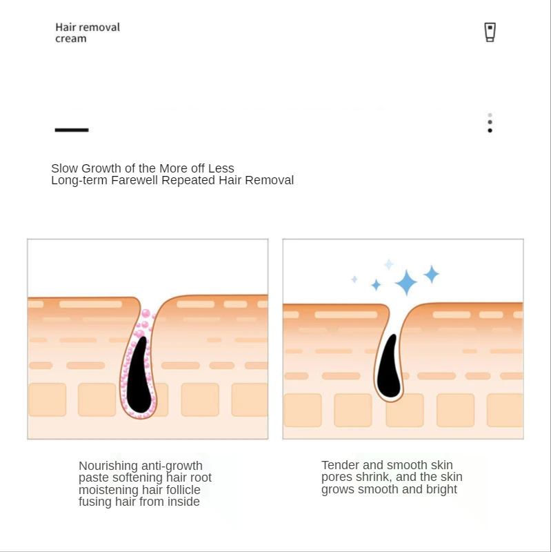 
Non-Private Not Permanent Body Armpit Leg Students Women Organic Hair Removal Cream 