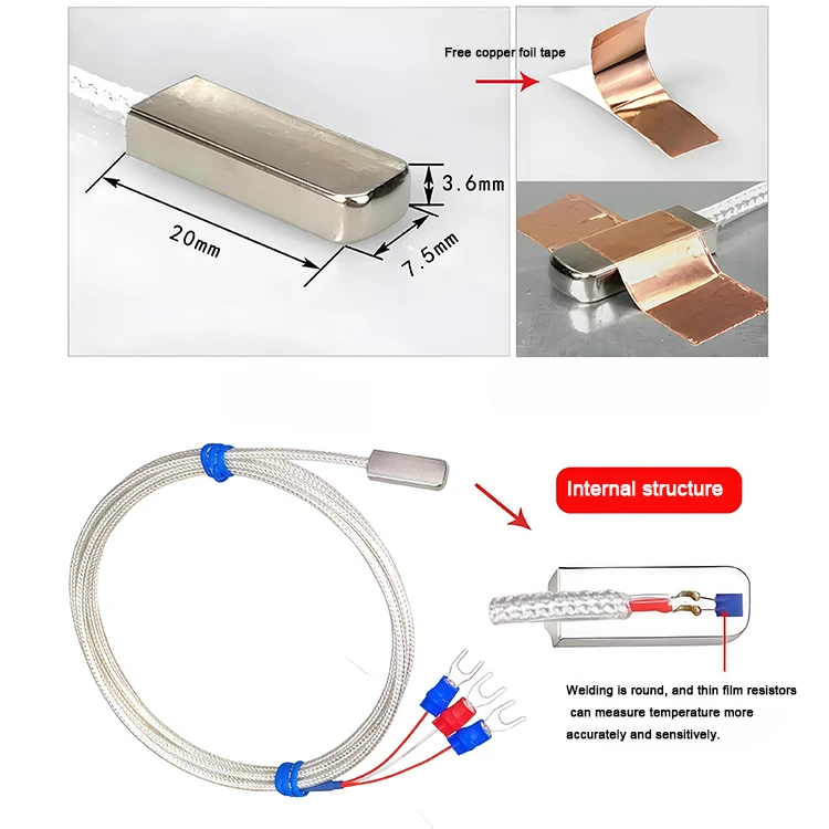 0.5M PT100 Platinum RTD Temperature Sensor