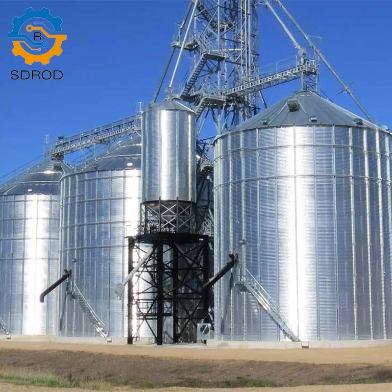 SDROD Customized Big Grain Silo Professional Blueprint Cylindrical Shape Steel Cap for Feed & Grain Storage