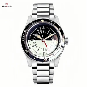 Factory Custom Logo Retro Dome Sapphire Glass Luminous Dial NH34 GMT Movement Diving Mechanical Men's Watch 100 M Waterproof