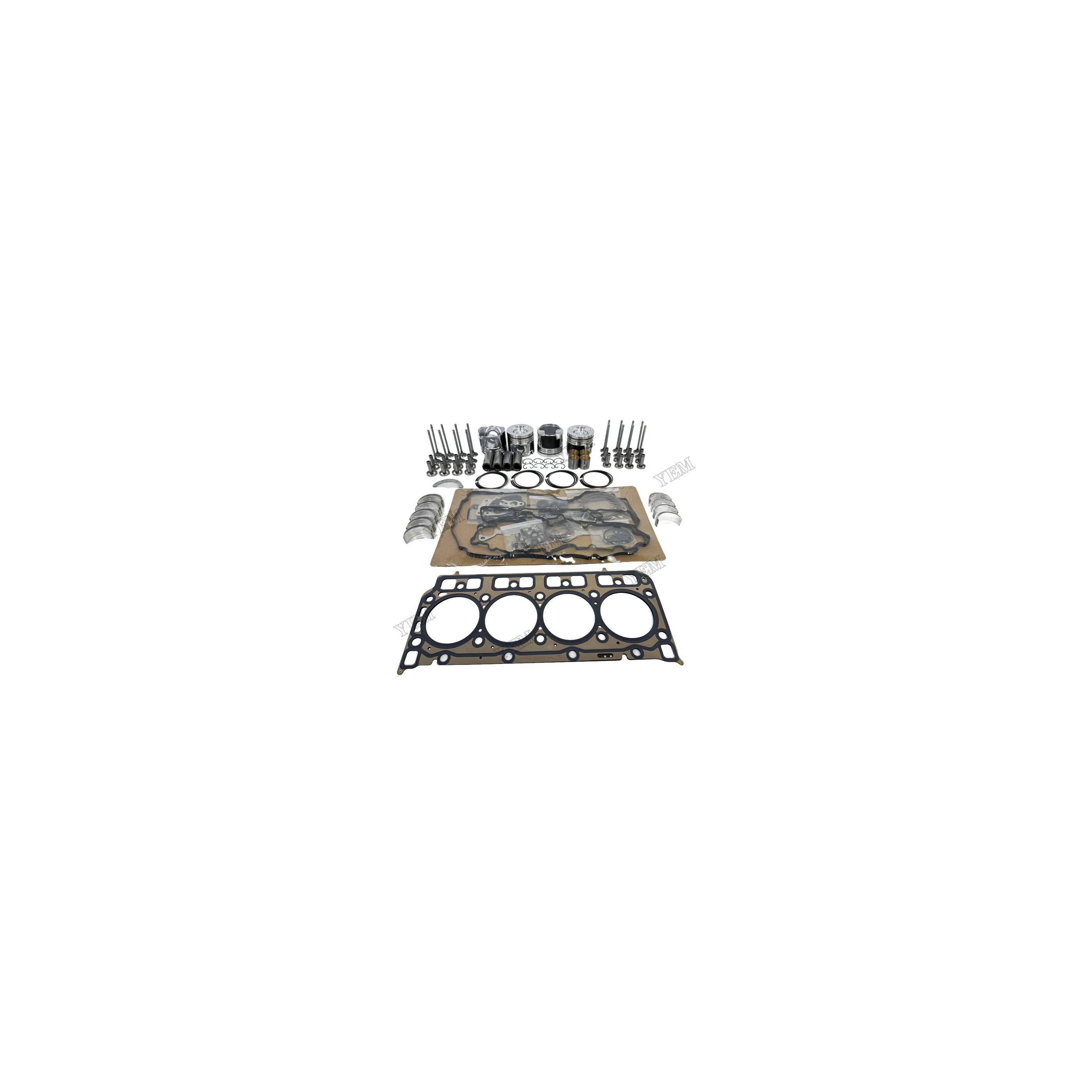 Engine Rebuild Kit With Cylinder Gaskets Piston Rings Bearing Valves for Doosan / for Develon D34 High Quality Engine Parts