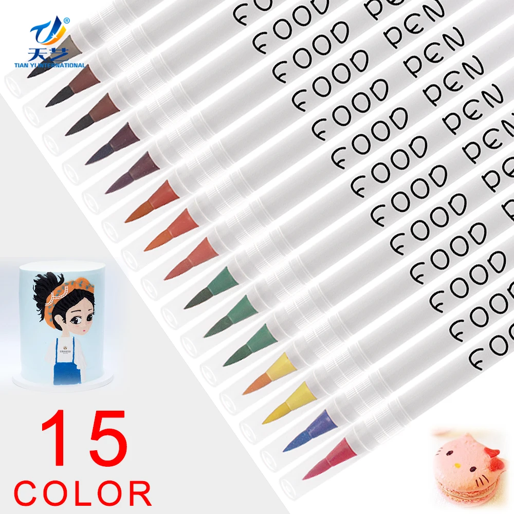 Foodoodler Edible Markers 15colors for Cake Decorating