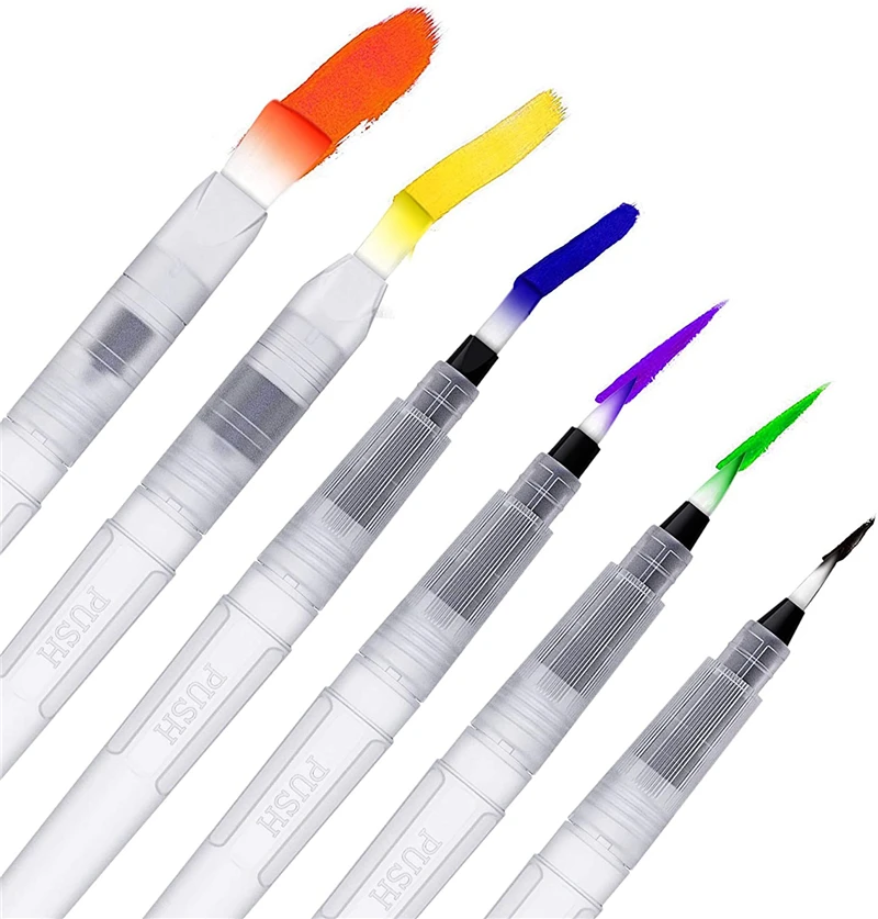 Amazon Hot Sale 6 PCS Per Set Water Coloring Painting Brush Pens,TOYS0393