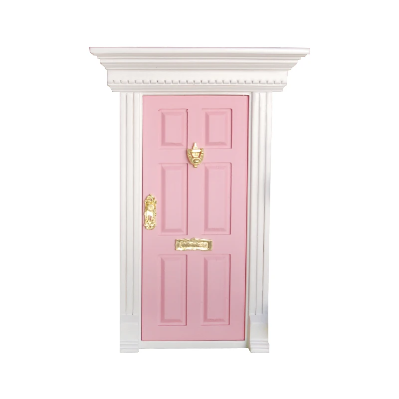 Painted Skylight Front Door Featuring White Surround & Pink Door Dolls Fairy 