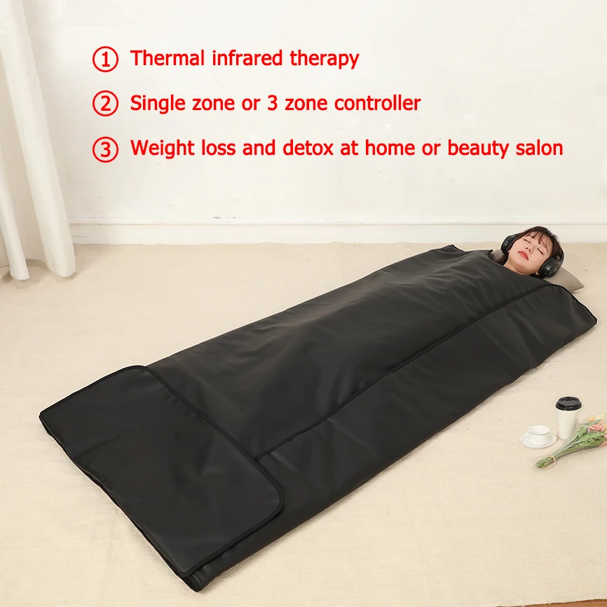 Low Emf Far Infrared Black Purple Detox Sauna Blanket Body Wrap For Weight  Loss - Buy Infrared Sauna Blanket,Black Sauna Blanket,Sauna Blanket For  Weight Loss Product on 