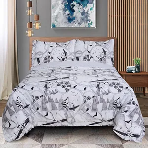 Wholesale Custom 400 Thread Count Home Bag Pvc Printing Material Sheets Double Bed Sheet Geometric Cotton Fabric for Bedsheets