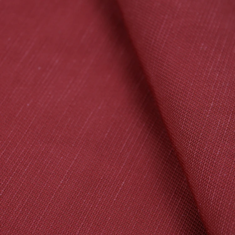 FSC Viscose Linen Rayon Blended Fabric for Spring Summer Dress Skirt SOLID DOBBY