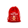 Sd04-9-grand velours rouge-912cm-peut contenir 6 bonbons