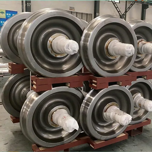 High Quality Railway Train Wheelset Forged Industrial Steel Freight Wagon Wheel Sets