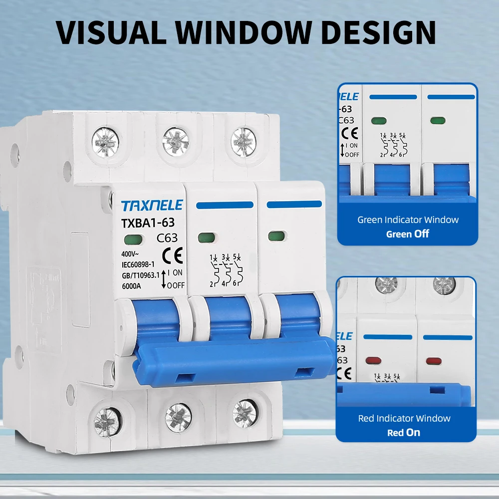 10個入り サーキットブレーカー NB1Z-63 1P 10A 16A 20A 25A 32A 40A 50A 63A( サーキットブレーカーNXB-63 2P タイプD ミニチュアサーキットブレーカ 6kA タイプD 2P 380V 400V 415V