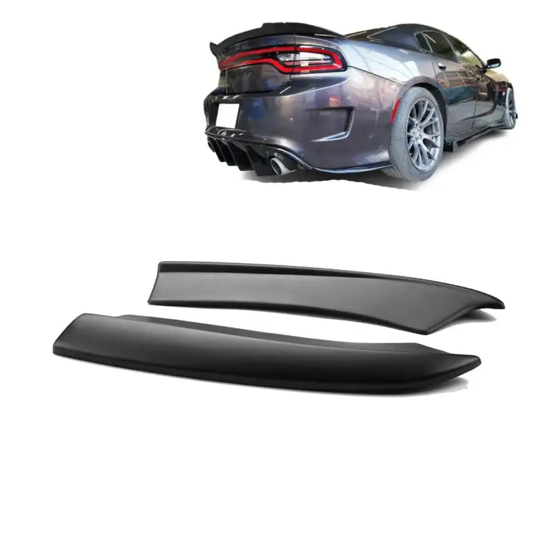 car Matte Black Pair PP Rear Bumper Lip Aprons for Dodge Charger 2015-2023