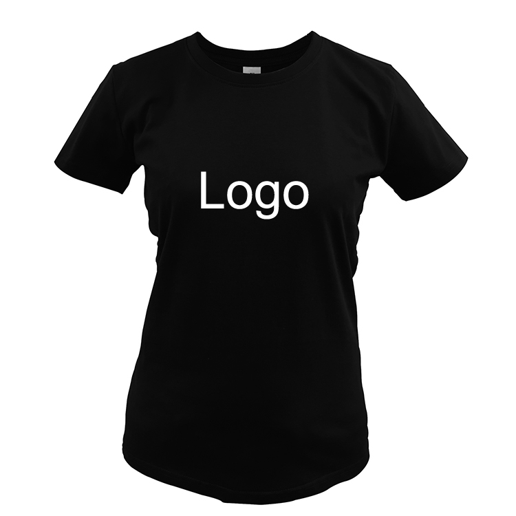 
Недорогая женская футболка из хлопка с логотипом на заказ 