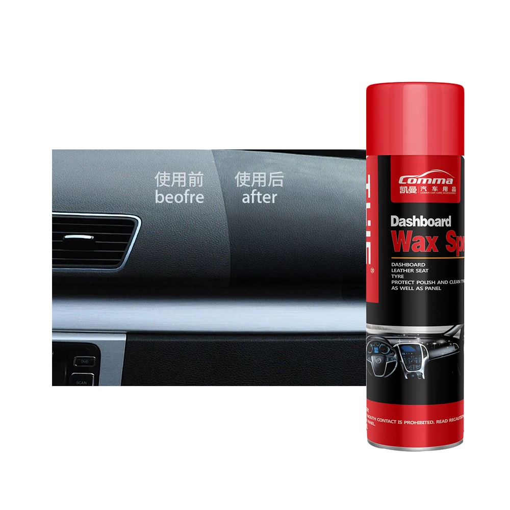 Китайские продукты по уходу за автомобилем оптовая продажа резиновый пластиковый глянцевый блеск для кокпита силиконовый спрей приборной панели автомобиля