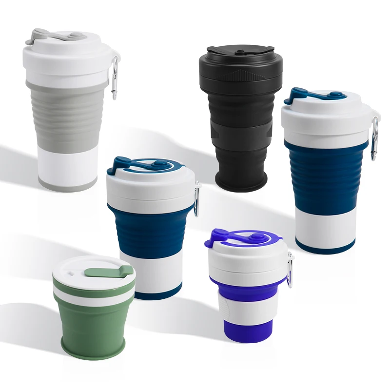 Custom Reusable 16 Oz/350 Ml/450 Ml/500 Ml/ 550 Ml Portable Foldable