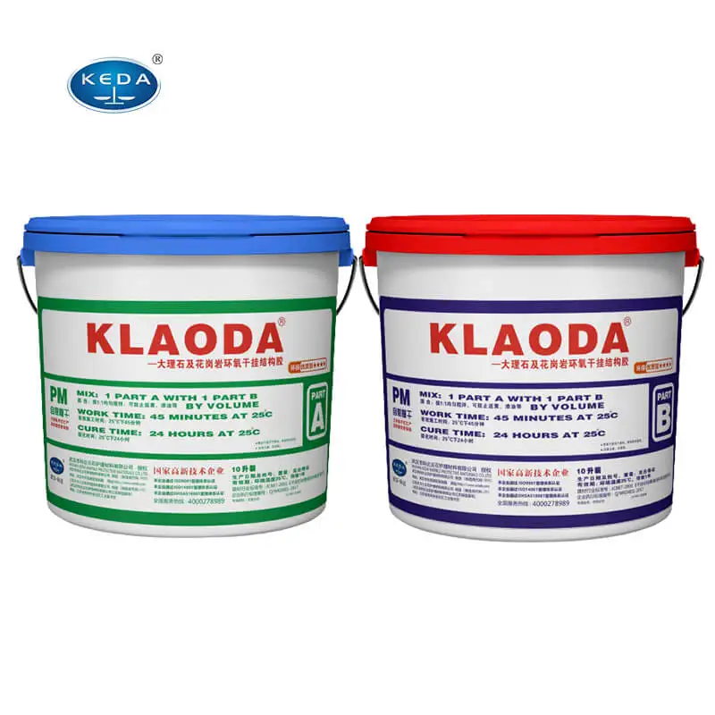 Keda Professional 1l 5l 10l Slow Setting Two Component Granite Epoxy