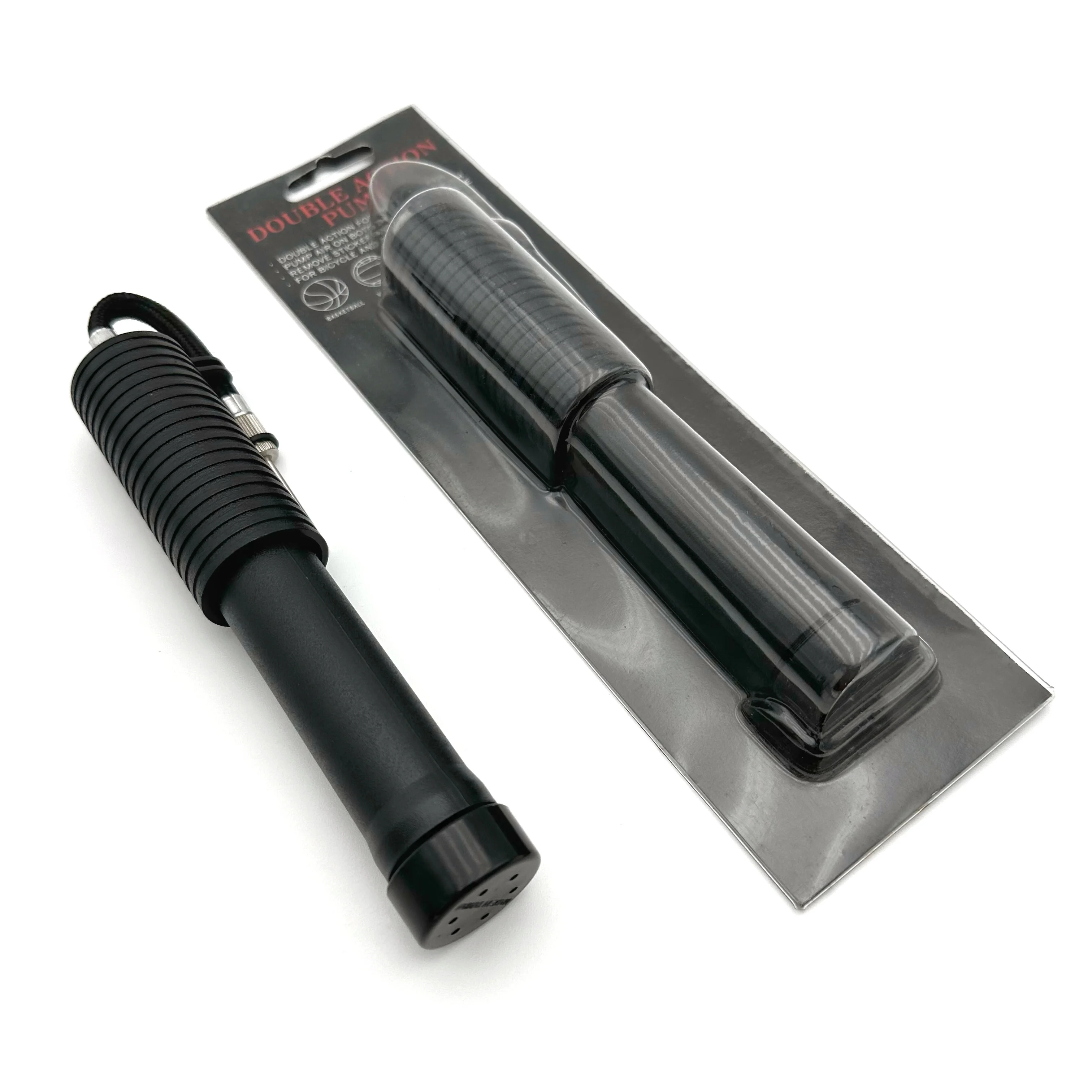 High Quality Ball Inflator Double Action Hand Pump With 3.5" Hose and an Inflating Needles