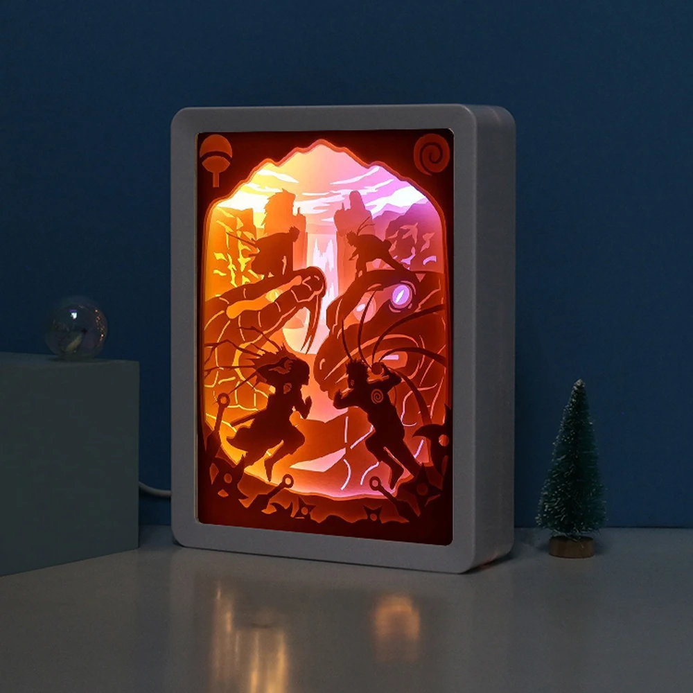 アニメ フィギュア ルームライト セット Custom 3D Anime Light Box Lamp - LED Nightlight for Boys Room