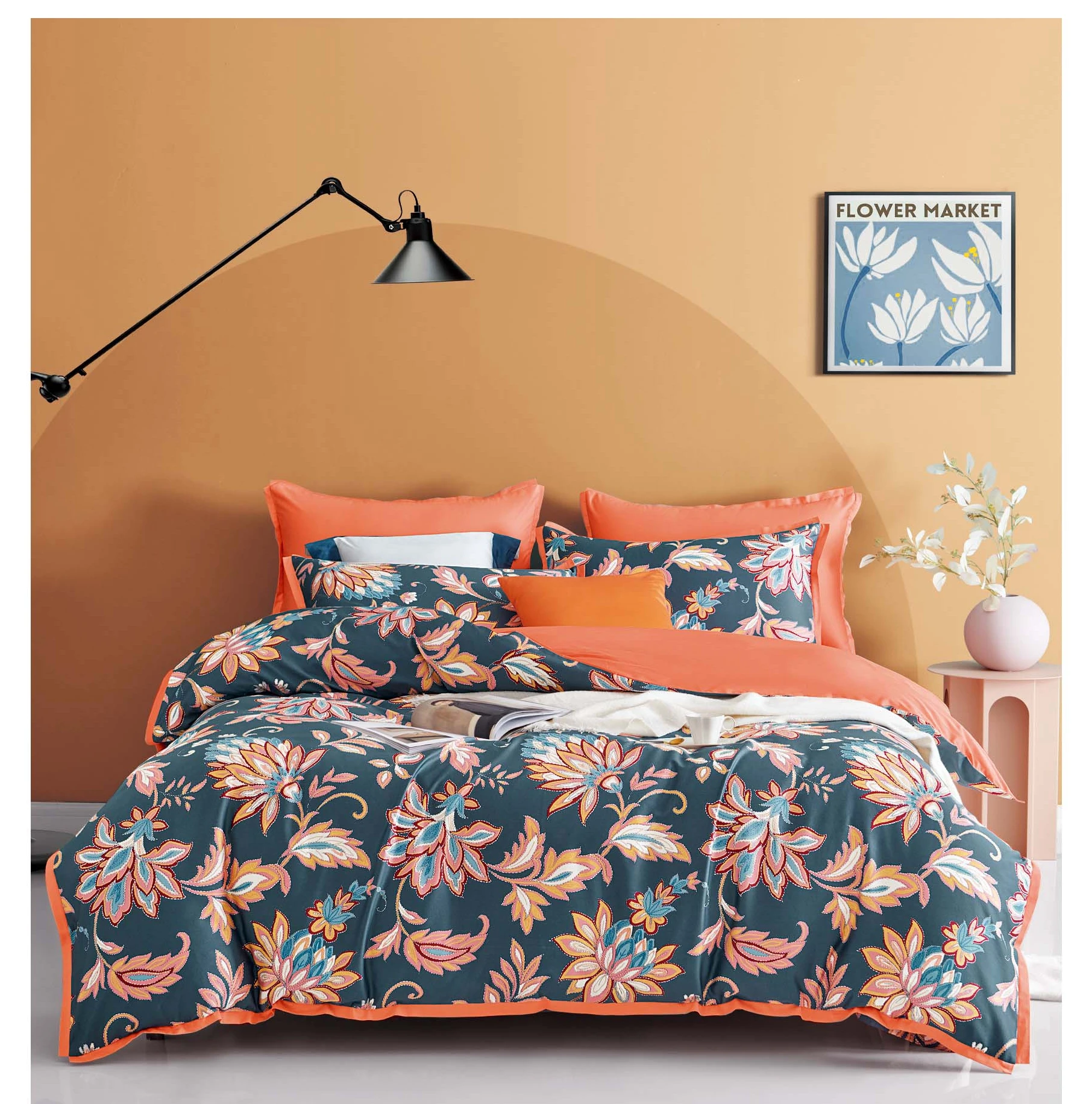 Hot Selling 100 Cotton Bedding Set Customized Bedsheet Set Luxury