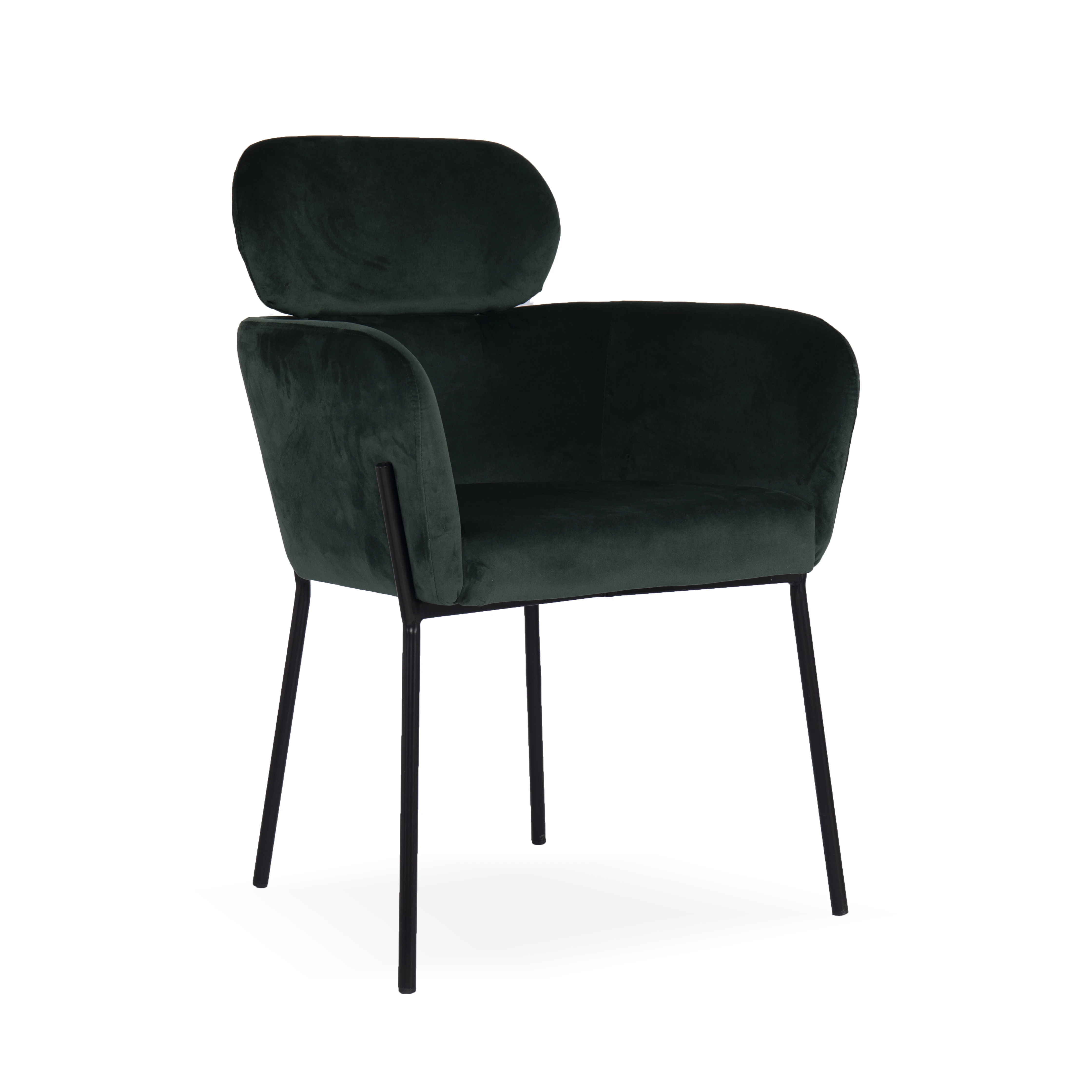 Европейский современный стиль бархатная ткань обеденный стул для гостиной