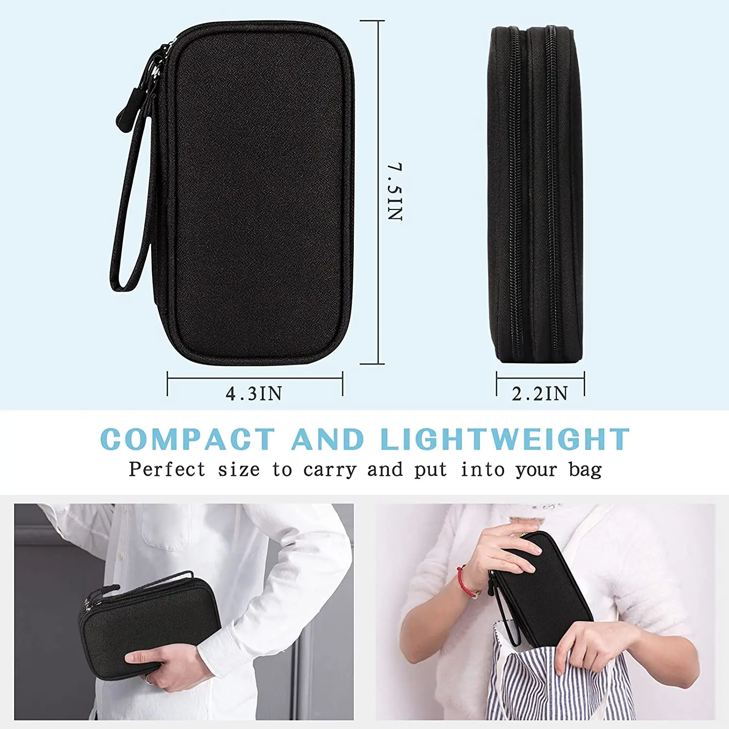 Factory Direct Waterproof Eva Case Travel Pouch Organizer Bag Retracting Cable Management for Digital Accessories Storage