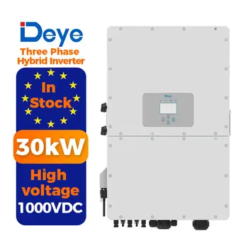 Deye SUN-30K-SG01HP3-EU-BM3 30Kw hybrid solar inverter 3 phase deye High Voltage hybrid solar inverter